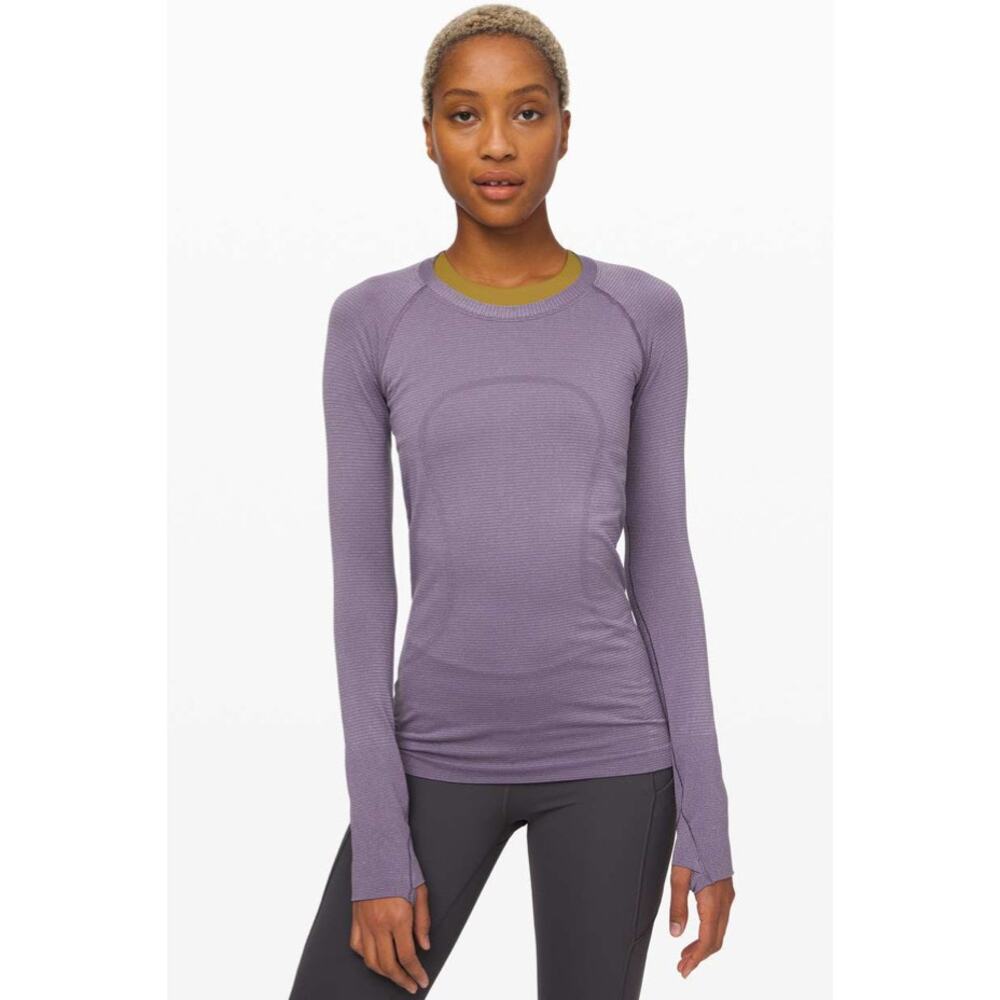 NWT Lululemon Swiftly Speed Long Sleeve *Shine
Purple Quartz / White / Silver 8